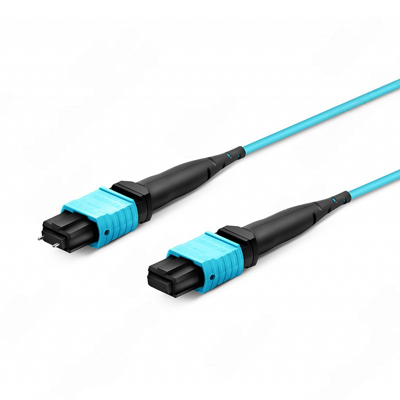 Оптический патчкорд MPO/UPC-MPO/UPC, 12 волокон, OM3, Тип А, 3мм, 2м