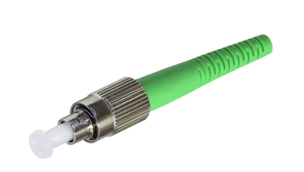 Коннектор оптический SC simplex SM (APC), 3мм (metal)
