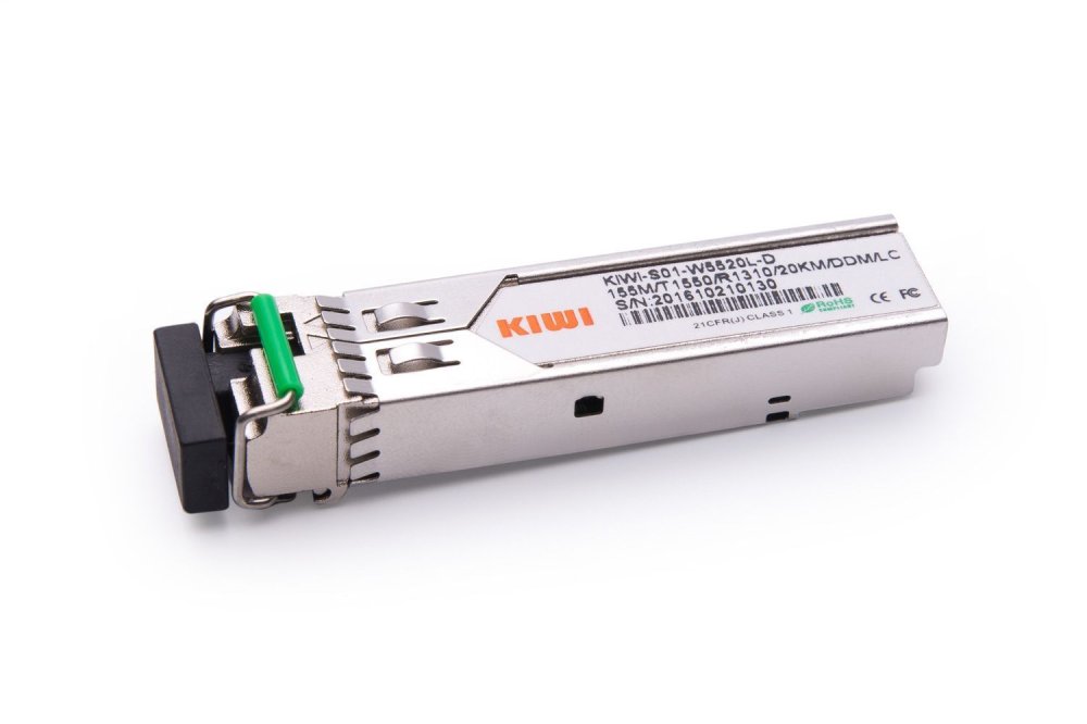 KIWI SFP модуль, WDM, 155 Mb, 20 км, TX 1550 нм, RX 1310 нм, LC, DDM