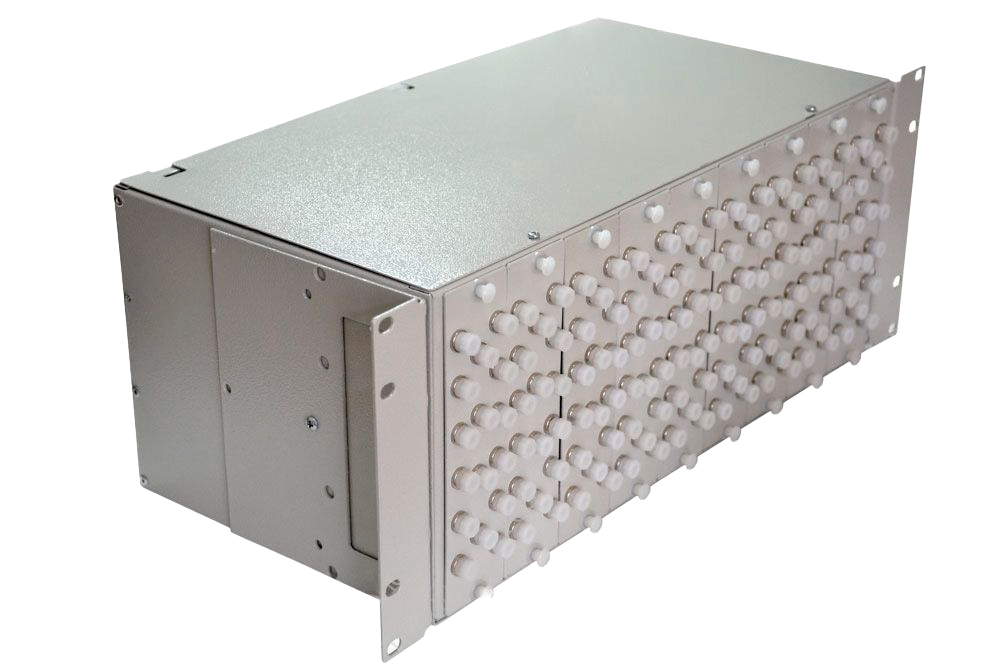 Шкаф кроссовый оптический стоечный ШКОС, 19", 4U, 96 SM, укомплектованный 96 FC/UPC