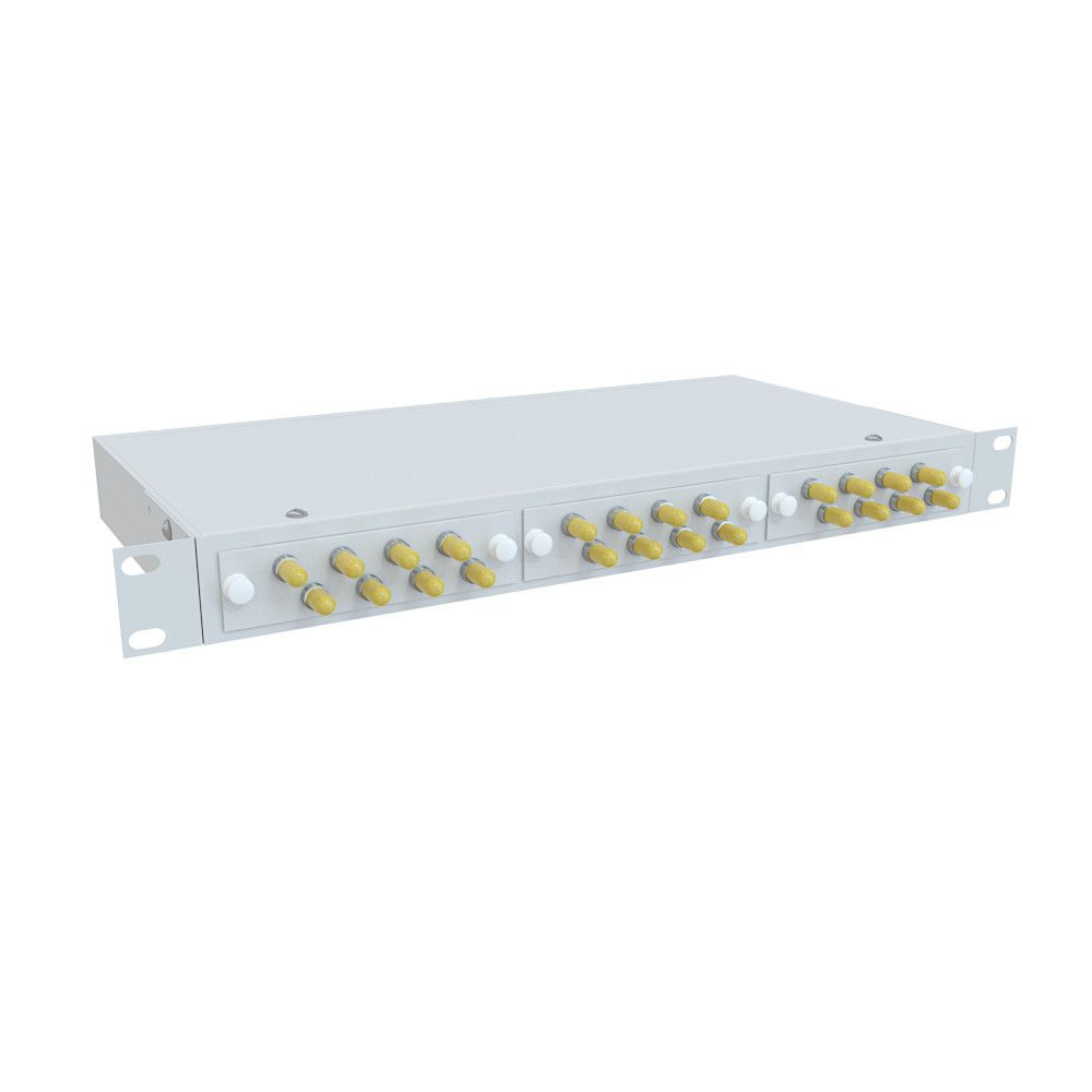 Кросс распределительный стоечный КРС, 19", 1U, 24 SM, укомплектованный 16 ST/UPC