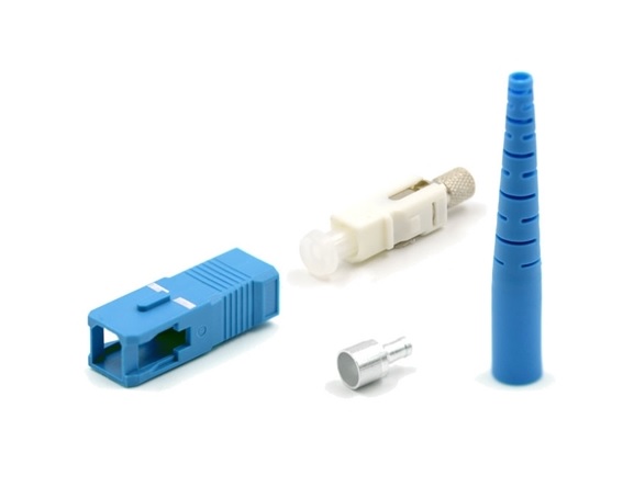 Коннектор оптический SC simplex SM (UPC), 3мм (plastic) разобранный