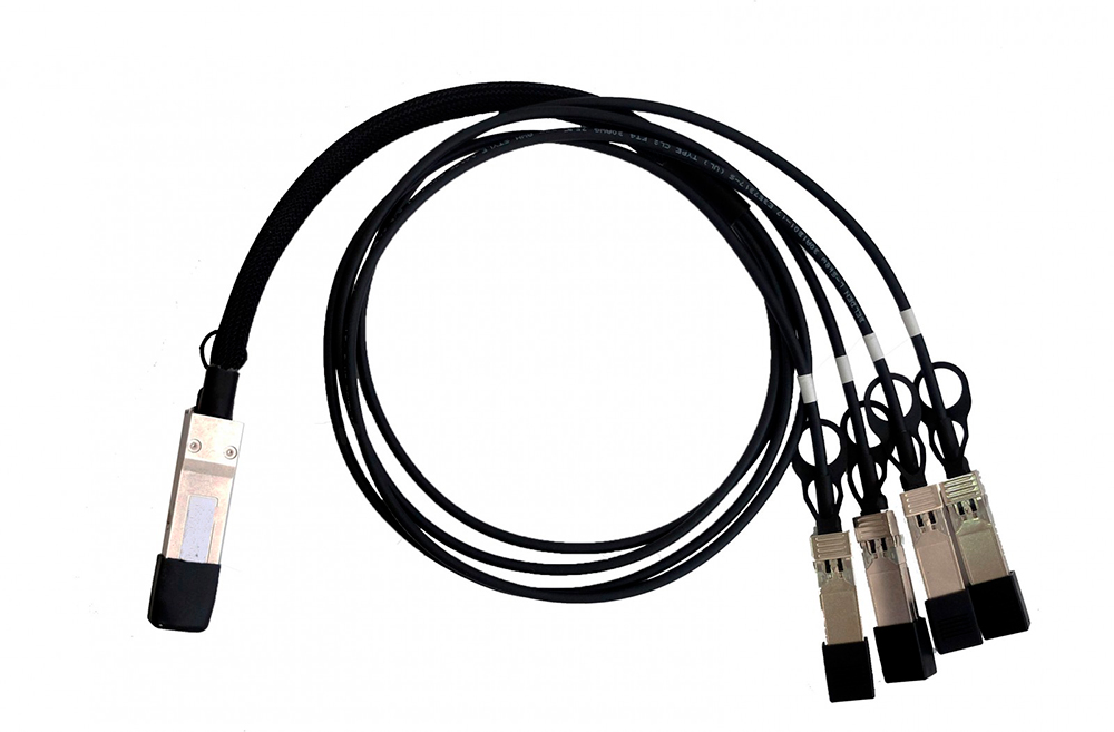 KIWI QSFP-4SFP+ Direct Attach модуль, 2 метра