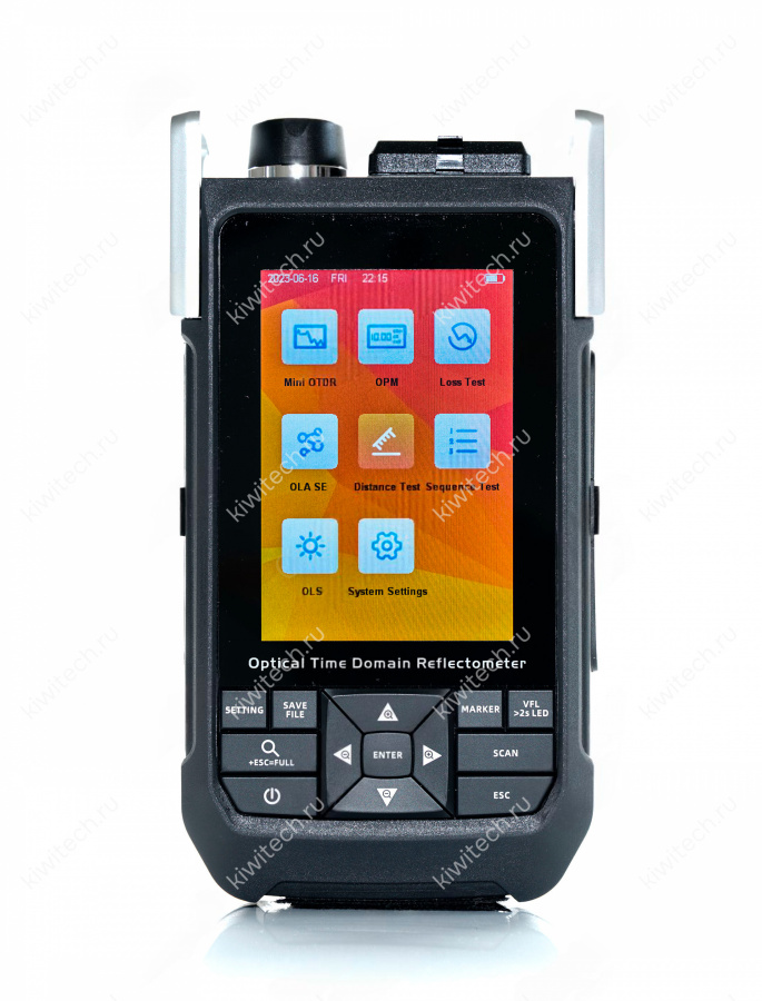 Оптический рефлектометр KIWI-7320 (SM. 1310/1550нм, 32/30dB, VFL+OPM, кабельный тестер, фонарь)